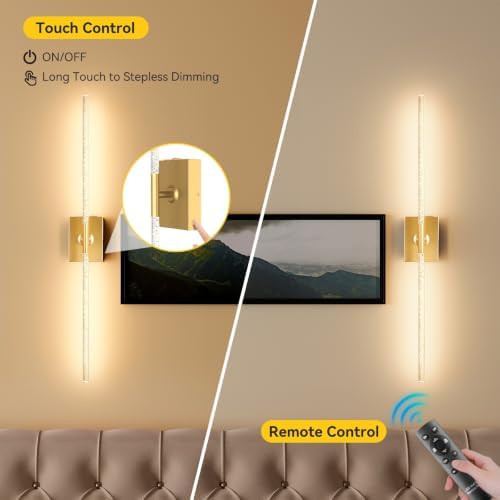 Battery Operated Wall Sconces Set of 2 - Image 6
