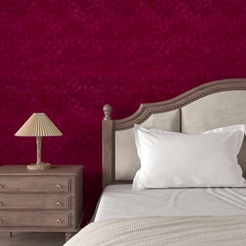 CHIHUT Dark Red Self Adhesive Velvet Flocking Liner 12''x472'' Soft Crinkle - Image 2