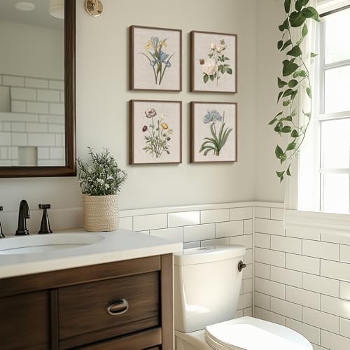 Framed Vintage Floral Botanical Wall Art - Image 2