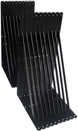 20 Pack L20 x H 12" Black Heavy Duty Shelf Brackets by MHMYDZ