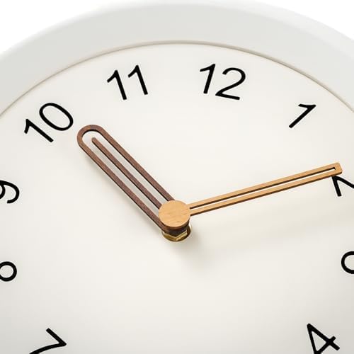 Mosewa 10" Wall Clock Silent Non-Ticking Battery Operated Wood Minimalist - Image 7