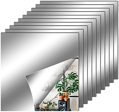 Fantasyon 10 Pieces Flexible Mirror Sheets, Self Adhesive Decorative Plastic by Fantasyon