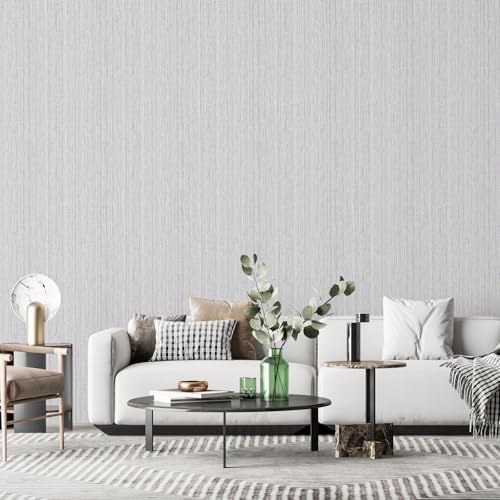 Light Purple Grasscloth Peel and Stick Wallpaper Fabric Wallpaper 15.7" x 472" - Image 4