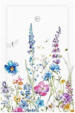 Light Switch Cover Plate Boho Colorful Flowers Plants And Dragonflies 1 Gang No by Lightswitchcovers