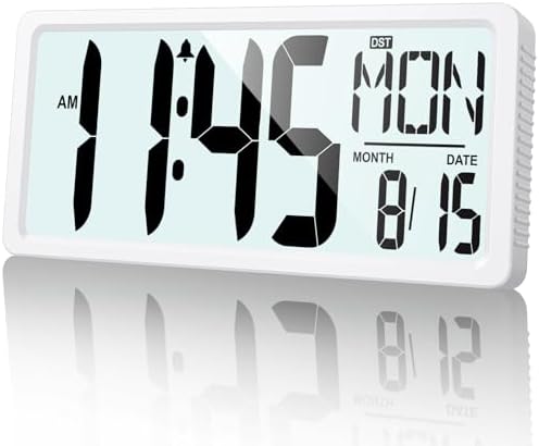 XREXS Large Digital Wall Clock Battery Operated by XREXS