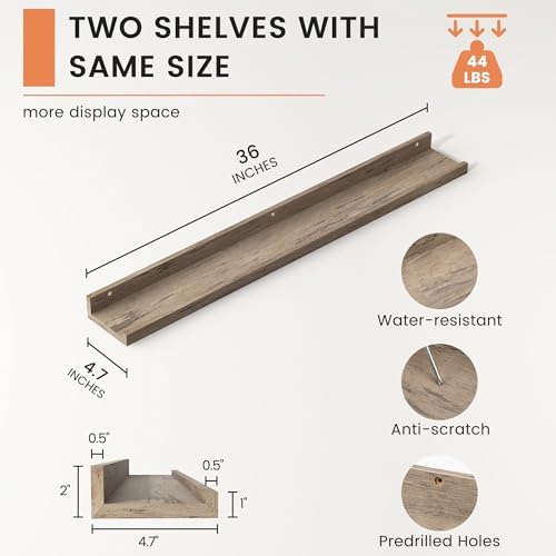FLYJOE Picture Ledge Shelf, Floating Shelves - Image 3