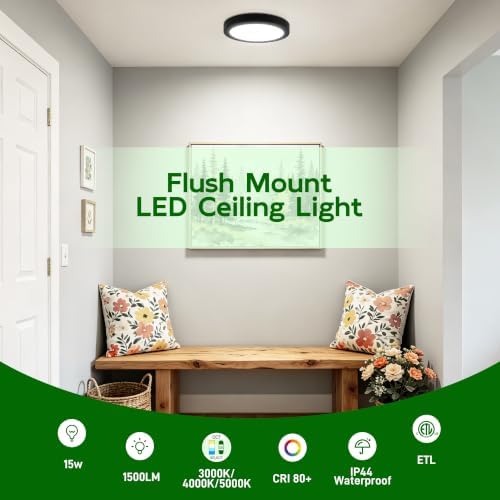 hykolity 7 Inch Selectable CCT LED Round Flat Panel Light - Image 3