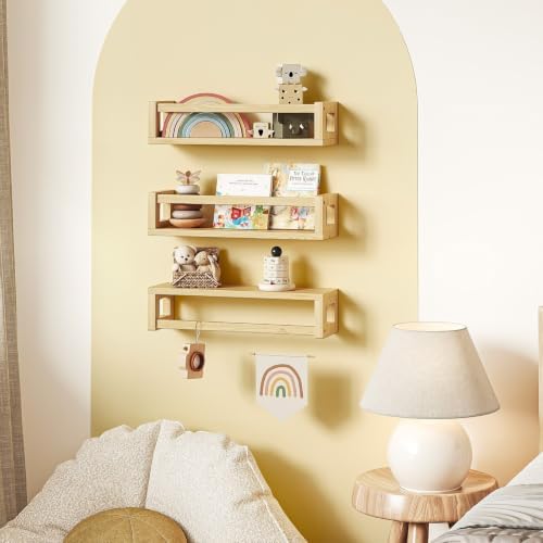 3Pack Solid Wood Floating Shelves - Image 5
