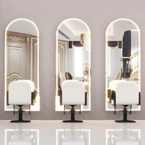 Full Length Mirror with Lights, Arched 63"x20" Full Body Mirror with Light - Image 2