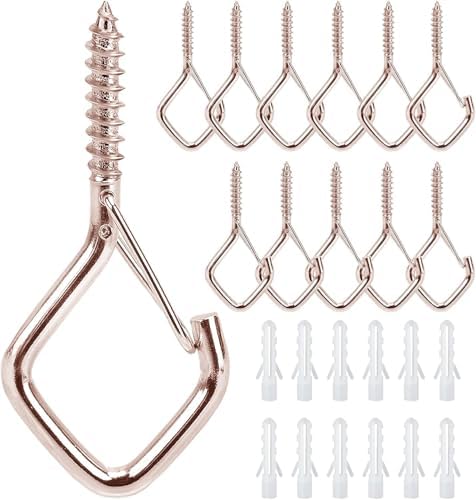 2.36IN Ceiling Screw Hooks for Hanging Plants, Safety Buckle by Ticway