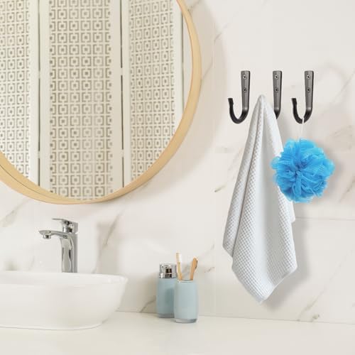 4Pcs Wall Hooks for Hanging Coat/Towel - 50LB Screw in Metal Hanger Wall Mount - Image 6