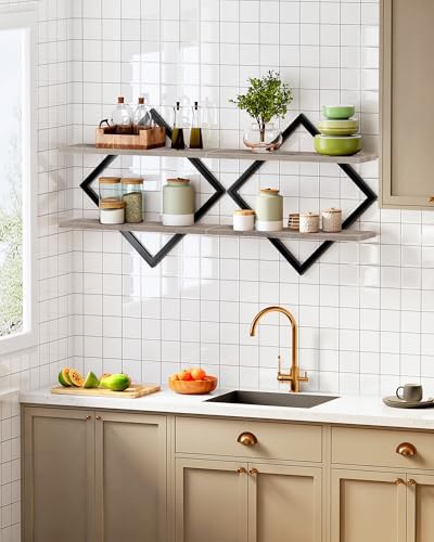 CHOEZON Floating Shelves for Wall, 2-Tier Hanging Shelves, for Living Room - Image 7