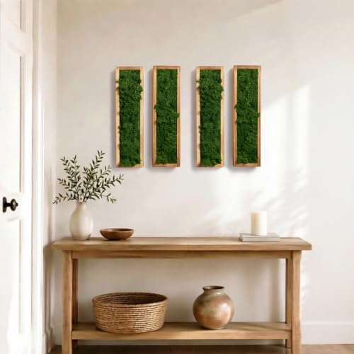 Mokof Preserved Moss Wall Art Decor, Forest Green, 4 Pack - Image 5