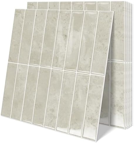 10 Sheets Upgraded Thicker Design Subway Tile Peel and Stick Backsplash by MOONFUN