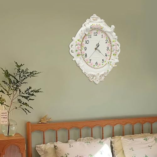 European Style Resin Wall Clock, Retro Silent Clock - Image 5