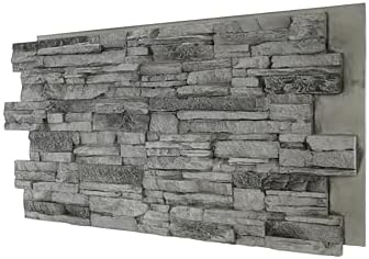 Lighthing Ridge Moonlight Gray Stone Panel Covers 7.3 Sq Ft Per Piece by Tritan+BP