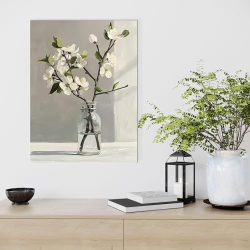 daktenn Floral Canvas Wall Art Bathroom Wall Art Pictures Wall Decor Home Decor - Image 6