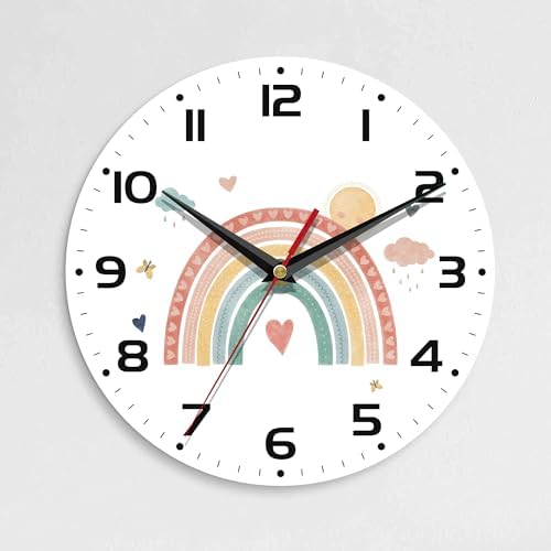 Wall Clock, 10 Inch Silent Non-Ticking Home Kitchen Decor, Battery Operated by Unknown