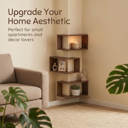 LIYAOLI Floating Shelves for Inside & Outside Corners Wall Shelves, Modern - Image 5