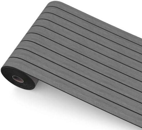 Peel and Stick Wood Slat Wall Panels, Dark Gray, 118 x 15.7 in by Greymond