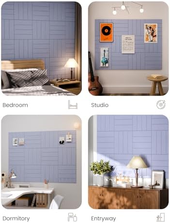Fluxynara 48" x 36" Large Felt Bulletin Board，Lavender - Image 6
