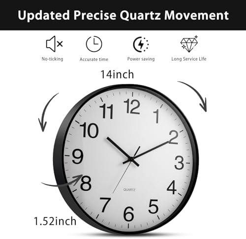 Inbagi 8 Pcs Wall Clock Bulk Silent - Image 2