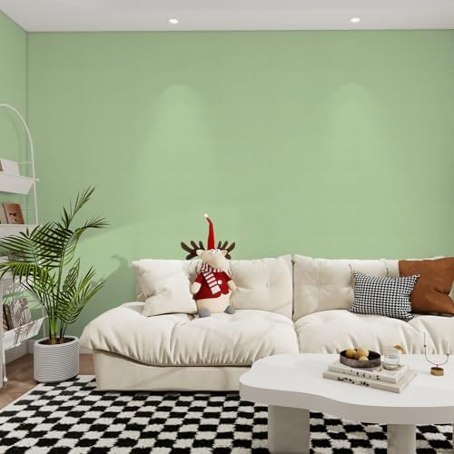 Grasscloth Peel and Stick Wallpaper Green Textured Contact Paper, Countertop - Image 2