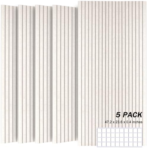 Large Acoustic Wall Panels, 5 Pack, Light Camel by Unknown