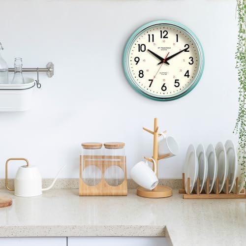 Wall Clock Metal 12.4" Vintage Retro Wall Clocks Countryside Style Silent Non - Image 4