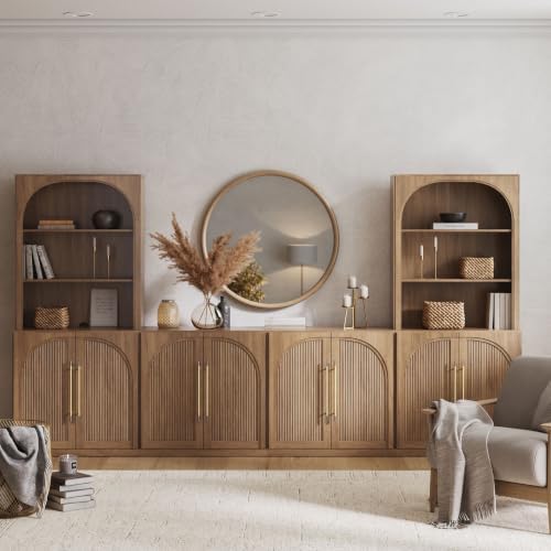 BELLEZE Jagger 130" Wall Unit 5-Piece Modular TV Stand - Image 5