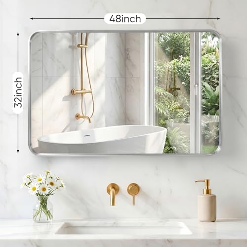 Sweetcrispy Bathroom Mirror 48x32 Inch, Vanity Mirror - Image 2