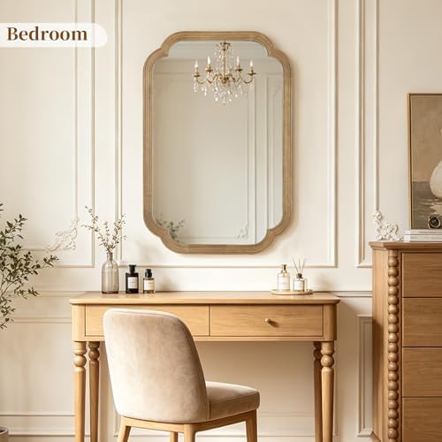 HOMECOOKIN Wood Bathroom Mirror - Image 4