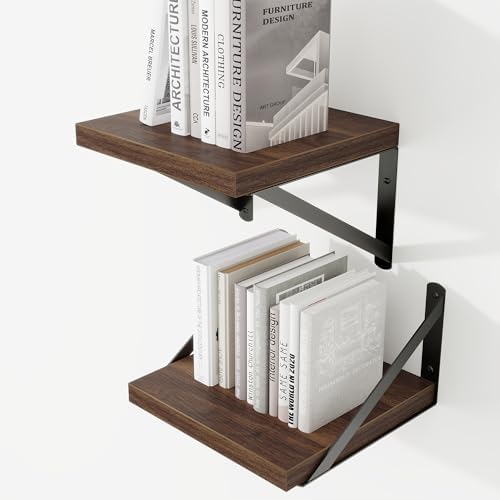 Deep Wall Shelves 8"W x 8"D Engineered Wood Floating Shelves by Venusmiles