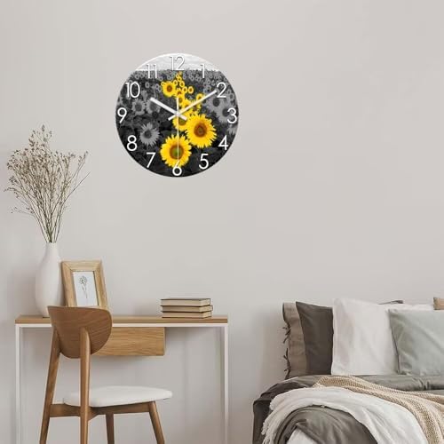 XFM Large Sunflower Kitchen Wall Clock 16 Inch Silent - Image 6