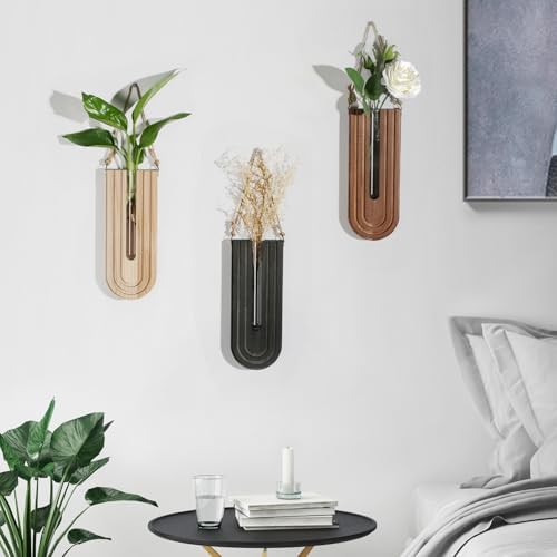 Dnnnii Indoor Wood Wall Planter Set of 3 - Image 4