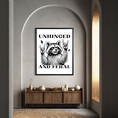 InkFlow Posters Feral Raccoon Fun Canvas Poster - Image 4