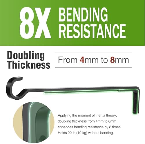14 Inch Plant Hooks for Wall, Plant Hangers Outdoor/Indoor, Hold 35lb, 2 Pack - Image 4