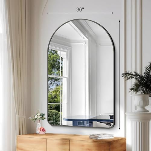Arched Bathroom Mirror, Wall Mounted Mirror, Living Room, Hanging or Leaning - Image 2