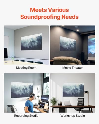 VEVOR 8 Pack Art Acoustic Panels, 63 x 23.62 x 0.4 inch Soundproof Wall Tiles - Image 5