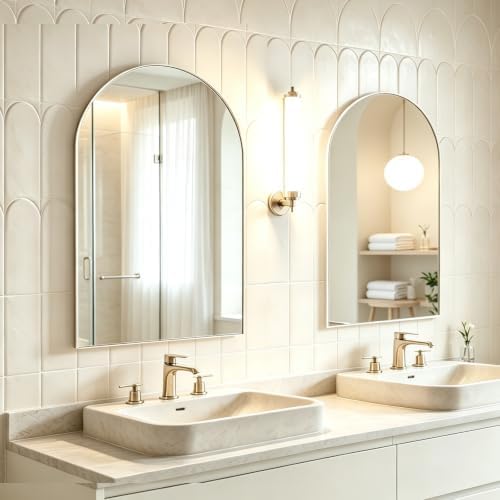 Wall Mounted Mirror, Arched Wall Mirror by NEUWEABY