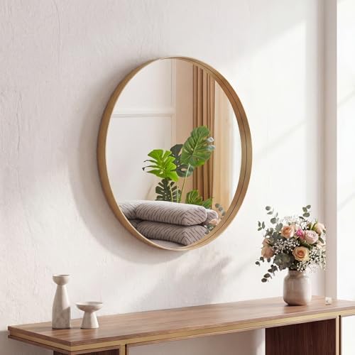 Sweetcrispy Round Bathroom Wall Mirror, Circle Vanity Mirror, 20 Inch by Sweetcrispy