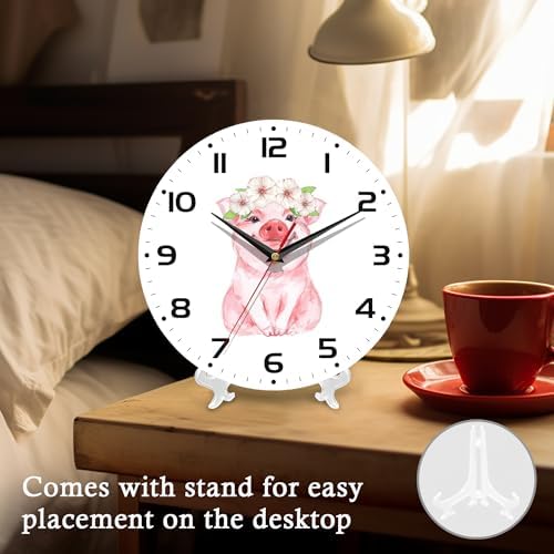 Wall Clock, 10 Inch Silent Non-Ticking Home Kitchen Decor, Battery Operated - Image 4