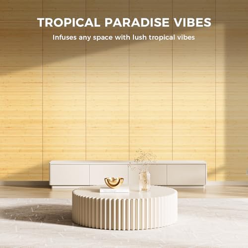 OUZUGIE 2 Pack 96x24 Inch Natural Bamboo Wall Panel - Image 3