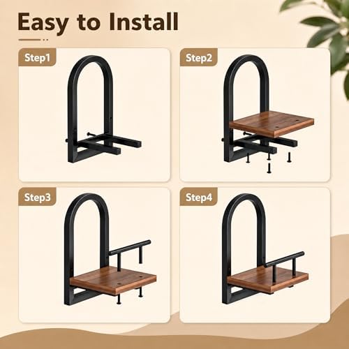 Amaoot Floating Shelves Set for 2, Wall Plant Holder Shelf, Wall Planters - Image 5