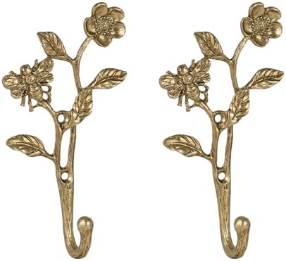 SOFFEE DESIGN 2pcs Metal Dark Gold Coat Hooks by SOFFEEDESIGN