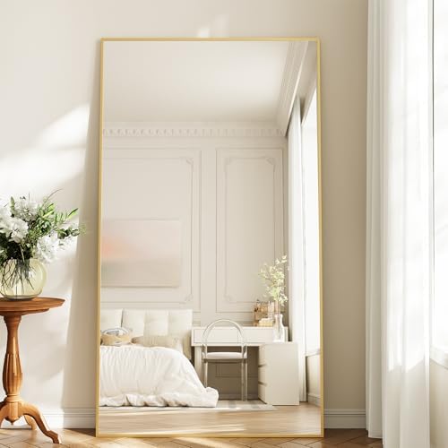 Koonmi 77"x38" Floor Mirror Full Length, Large Gold Mirror - Image 6