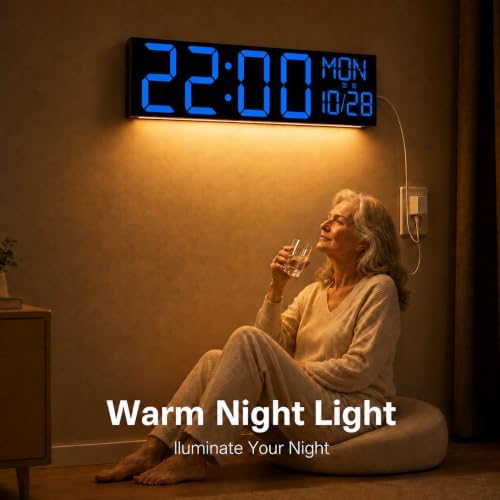 JALL 30" Extra Large Digital Wall Clock, Giant LED Display - Image 4