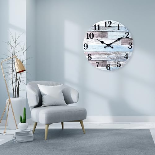 XNM Wood Extra Large Clocks Battery Operated Decorative 24 Inch - Image 3