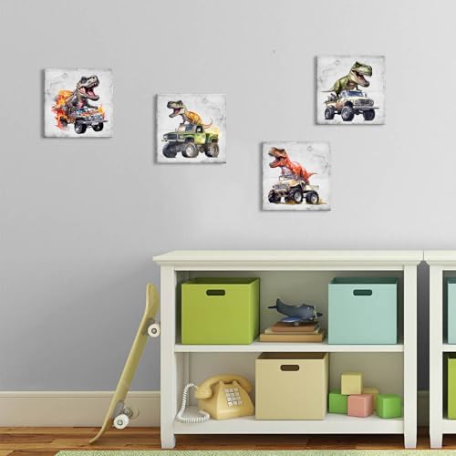 Retro Dinosaur Wall Art Funny Dinosaur Room Decor - Image 2
