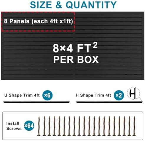 PVC Slat Wall Paneling 4x8 ft - Image 2